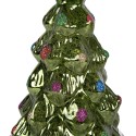 Clayre & Eef Weihnachtsdekoration mit LED-Beleuchtung Weihnachtsbaum Ø 13x23 cm Grün Kunststoff