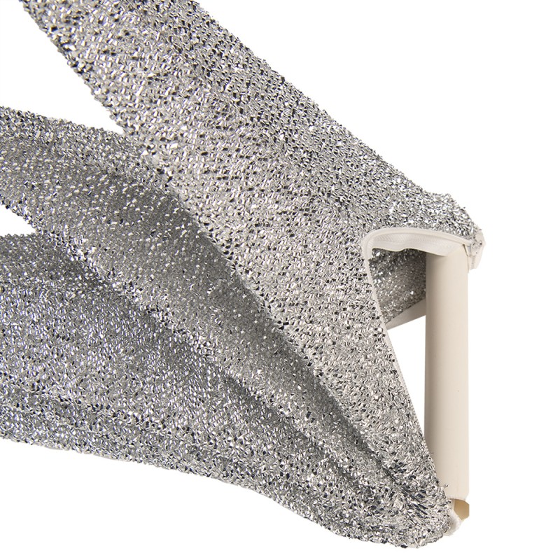 Clayre & Eef Kersthanger Ster 85x10x85 cm Zilverkleurig Papier