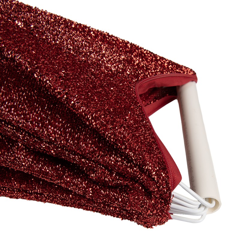 Clayre & Eef Kersthanger Ster 125x10x125 cm Rood Papier
