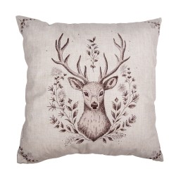 Clayre & Eef Sierkussen Beige Synthetisch Hert