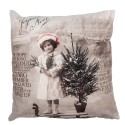 Clayre & Eef Sierkussen 45x45 cm Beige Polyester Kerst