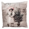 Clayre & Eef Sierkussen 45x45 cm Beige Polyester Kerst