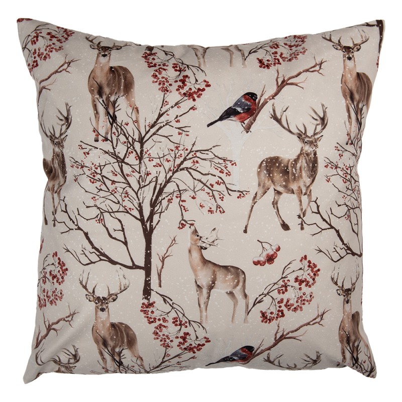 Clayre & Eef Sierkussen 45x45 cm Beige Polyester Hert