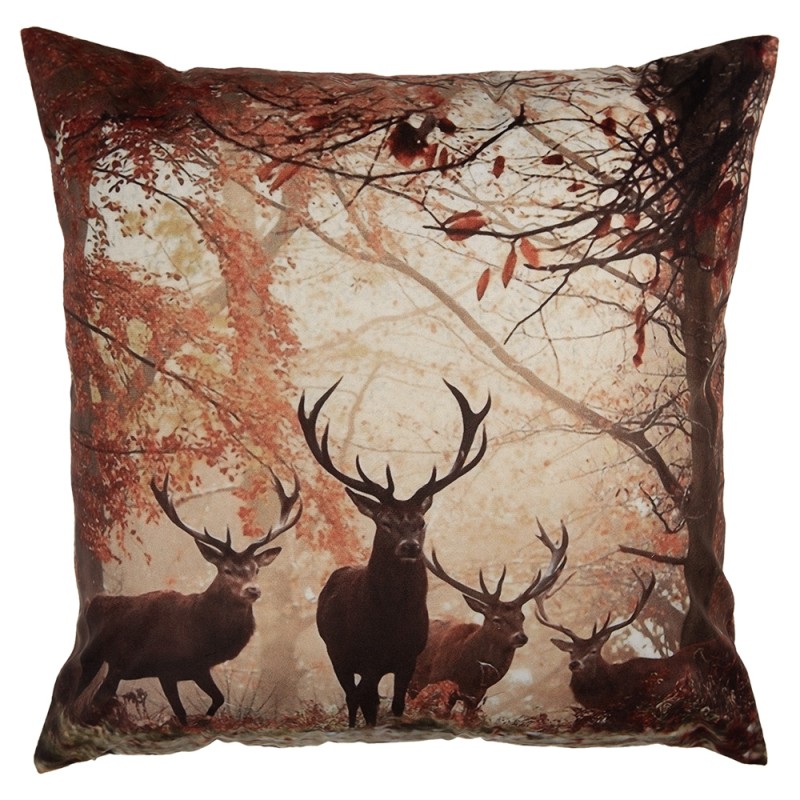 Clayre & Eef Sierkussen 45x45 cm Bruin Polyester Hert