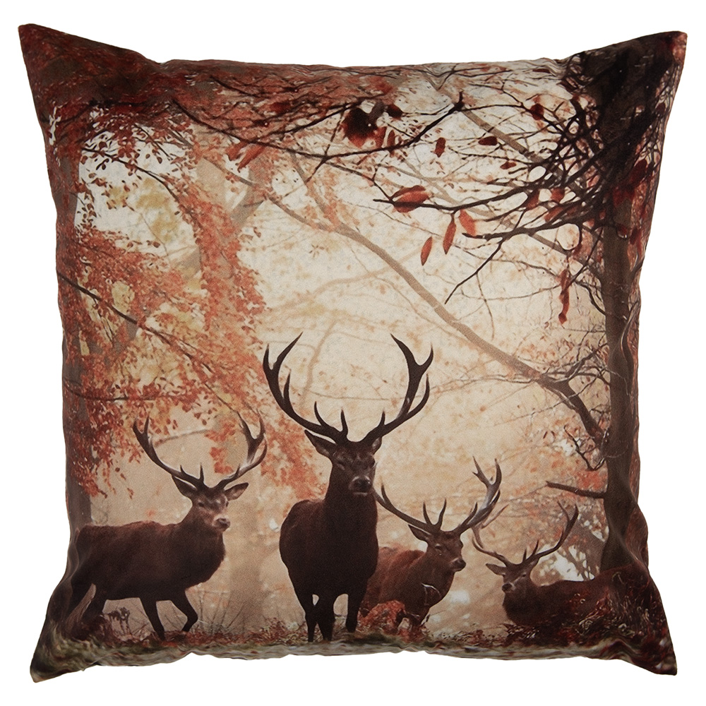 Clayre & Eef Sierkussen 45x45 cm Bruin Polyester Hert