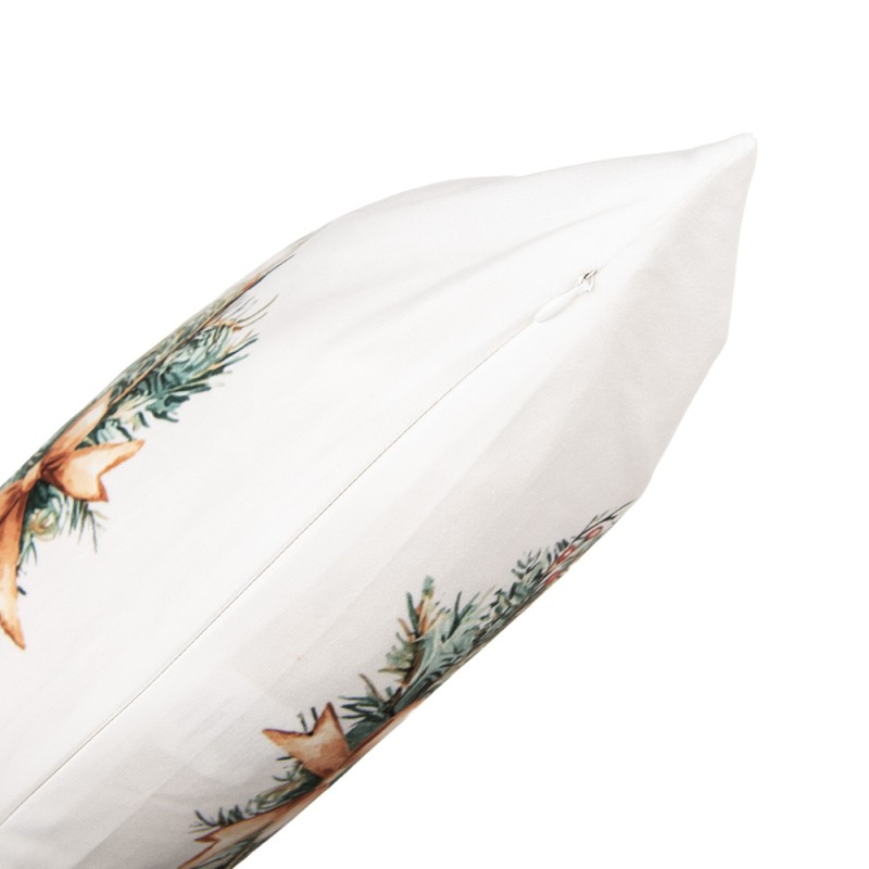 Clayre & Eef Sierkussen 45x45 cm Beige Polyester Kerstboom