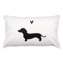 Clayre & Eef Cuscino decorativo Bianco Sintetico Cane