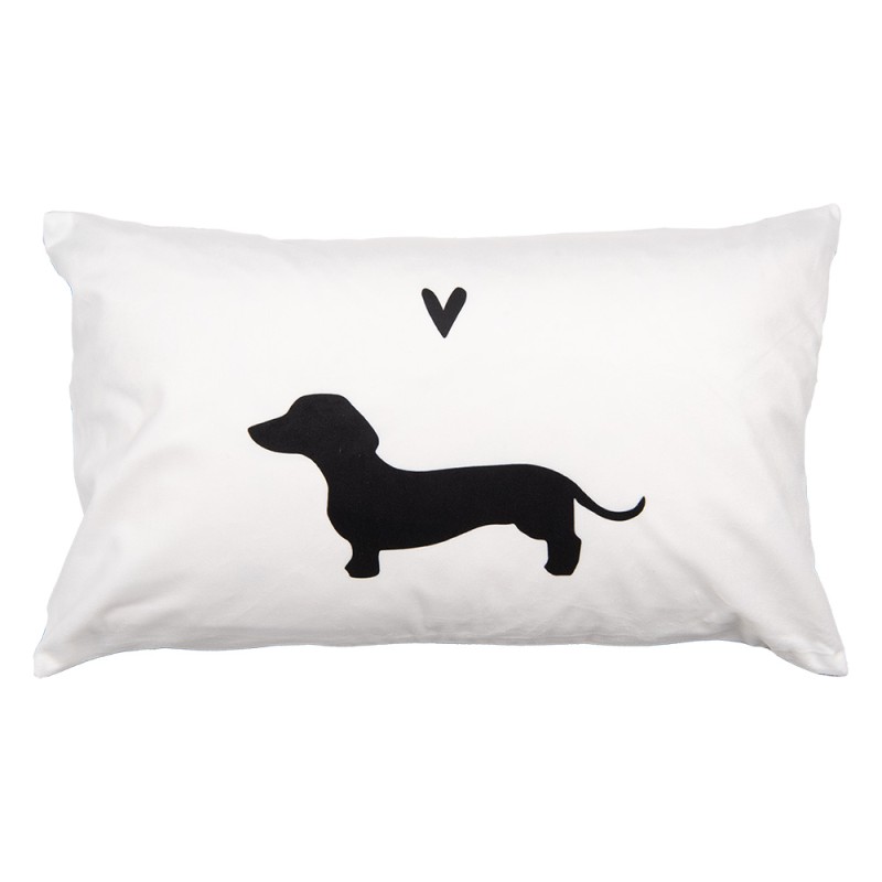 Clayre & Eef Cuscino decorativo Bianco Sintetico Cane