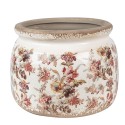 Clayre & Eef Fioriera Ø 20x15 cm Beige Rosa Ceramica Fiori