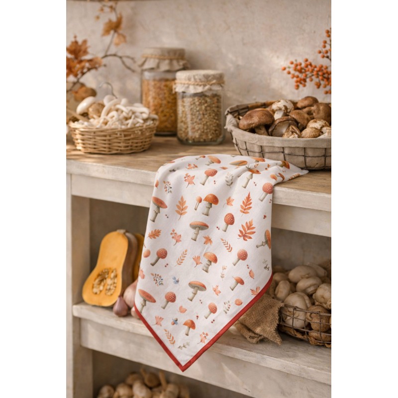 Clayre & Eef Geschirrtuch 50x70 cm Beige Baumwolle