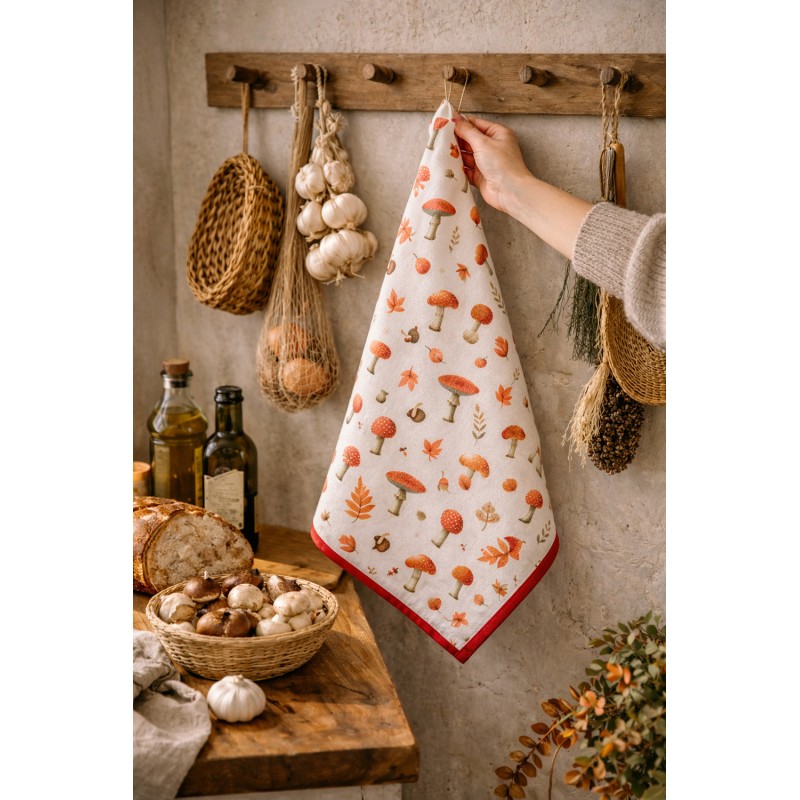 Clayre & Eef Geschirrtuch 50x70 cm Beige Baumwolle