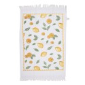 Clayre & Eef Serviette invitée 40x66 cm Blanc Coton Citrons