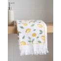 Clayre & Eef Serviette invitée 40x66 cm Blanc Coton Citrons