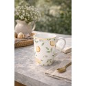 Clayre & Eef Mug 350 ml White Porcelain Lemons