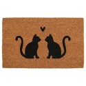 Clayre & Eef Deurmat Bruin Kokos Katten