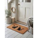Clayre & Eef Deurmat Bruin Kokos Katten