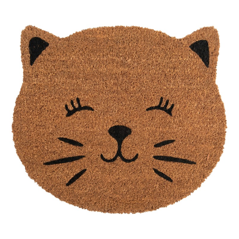 Clayre & Eef Deurmat Bruin Kokos Kat