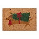 Clayre & Eef Deurmat Bruin Kokos Kerst