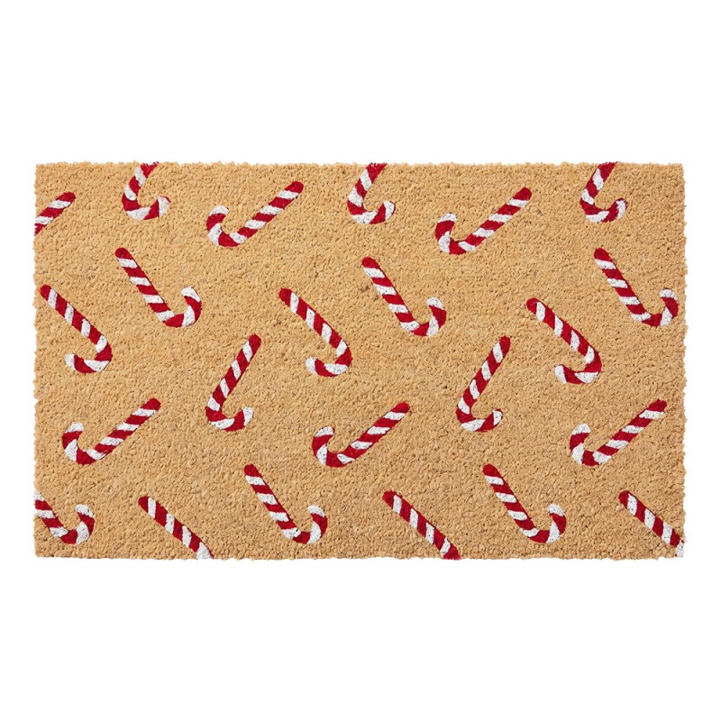 Clayre & Eef Deurmat Bruin Kokos Zuurstok Kerst