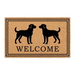 Clayre & Eef Paillasson Marron Noix de coco Chien