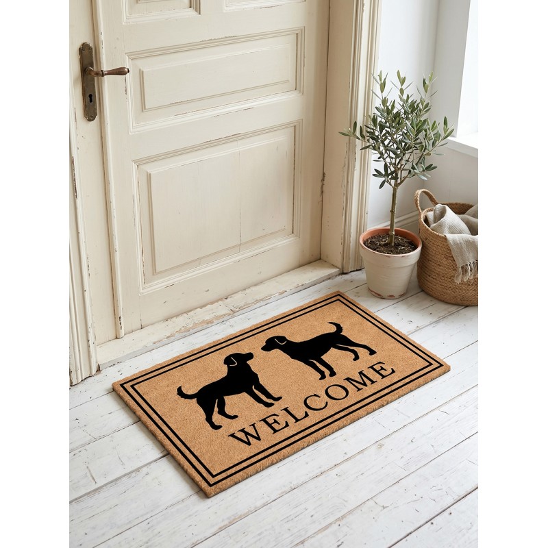 Clayre & Eef Deurmat Bruin Kokos Hond