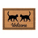 Clayre & Eef Deurmat Bruin Kokos Katten