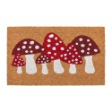Clayre & Eef Deurmat Bruin Kokos Paddenstoelen