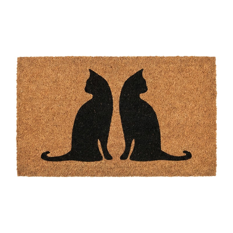 Clayre & Eef Deurmat Bruin Kokos Kat