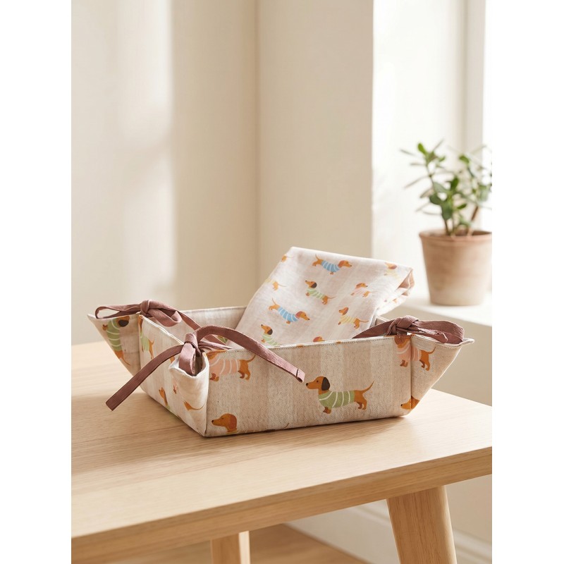 Clayre & Eef Asciugamani da cucina 50x70 cm Beige Cotone