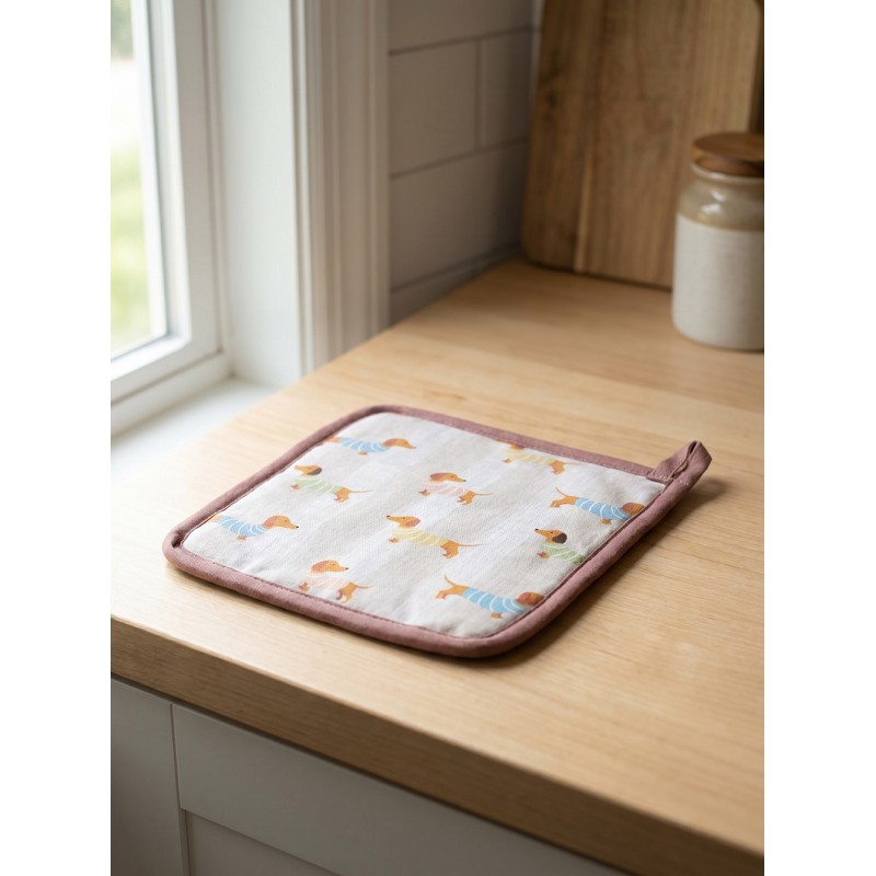 Clayre & Eef Pot Holder 20x20 cm Beige Cotton