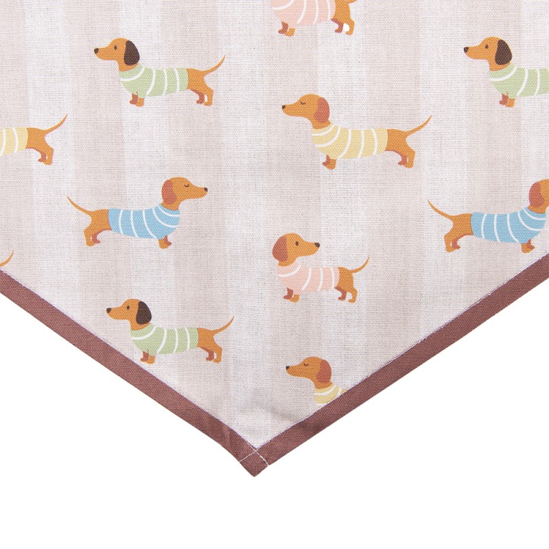 Clayre & Eef Chemin de table 50x160 cm Beige Coton