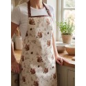 Clayre & Eef Grembiule da cucina 70x85 cm Beige Cotone