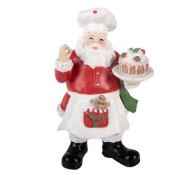 Clayre & Eef Christmas Decoration Figurine Santa Claus 9x8x16 cm Red Plastic