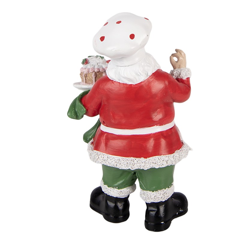 Clayre & Eef Christmas Decoration Figurine Santa Claus 9x8x16 cm Red Plastic