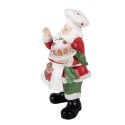 Clayre & Eef Christmas Decoration Figurine Santa Claus 9x8x16 cm Red Plastic