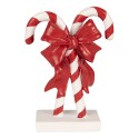 Clayre & Eef Christmas Decoration Figurine Candy Cane 12x5x16 cm Red Plastic