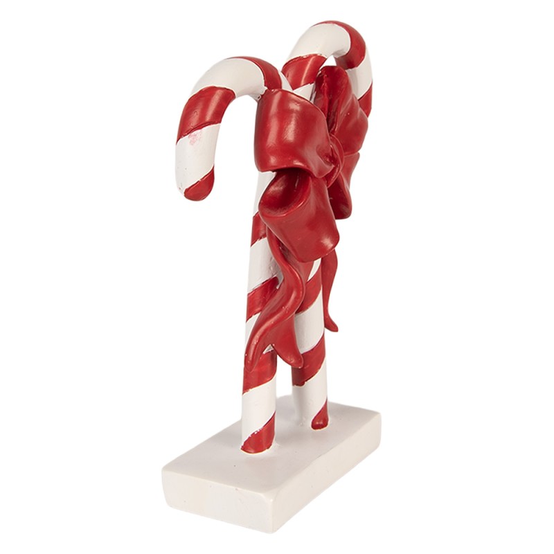 Clayre & Eef Christmas Decoration Figurine Candy Cane 12x5x16 cm Red Plastic