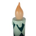 Clayre & Eef Kerstdecoratie met LED-verlichting Kandelaar Ø 13x57 cm Groen Keramisch materiaal