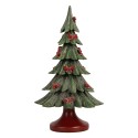Clayre & Eef Kerstdecoratie Beeld Kerstboom Ø 14x26 cm Groen Kunststof