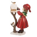 Clayre & Eef Kerstdecoratie Beeld Kind 13x7x19 cm Rood Kunststof