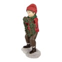 Clayre & Eef Christmas Decoration Figurine Child 10x6x19 cm Red Plastic
