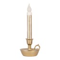 Clayre & Eef Kerstdecoratie met LED-verlichting Kandelaar 13x12x32 cm Goudkleurig Kunststof