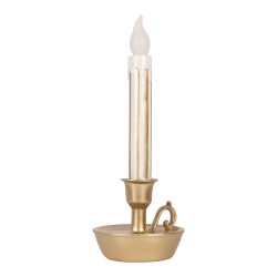 Clayre & Eef Kerstdecoratie met LED-verlichting Kandelaar 13x12x32 cm Goudkleurig Kunststof