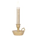Clayre & Eef Kerstdecoratie met LED-verlichting Kandelaar 13x12x32 cm Goudkleurig Kunststof