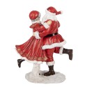 Clayre & Eef Statuetta decorativa di Natale Babbo Natale 19x11x23 cm Rosso Plastica