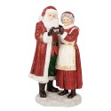 Clayre & Eef Kerstdecoratie Beeld Kerstman 13x9x23 cm Rood Kunststof