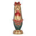Clayre & Eef Kerstdecoratie Beeld Ballerina 7x7x19 cm Rood Kunststof