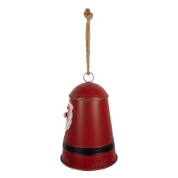 Clayre & Eef Décoration de Noël Image Sonnettes Ø 17x25 cm Rouge Métal
