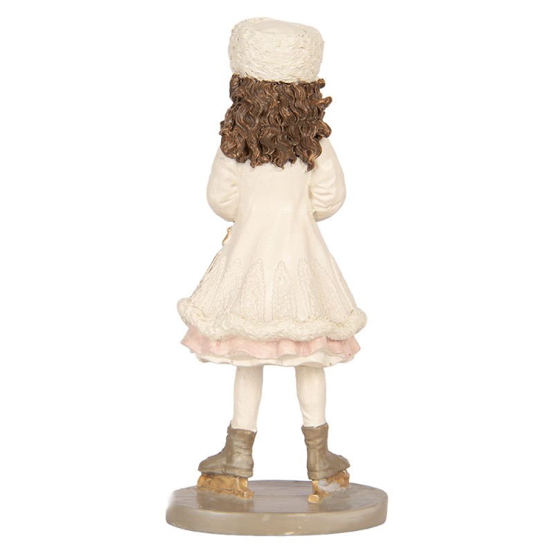 Clayre & Eef Kerstdecoratie Beeld Kind 8x7x18 cm Beige Kunststof