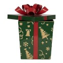 Clayre & Eef Kerstdecoratie Beeld Cadeau 26x26x33 / 21x21x27 cm Rood Metaal
